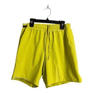 lululemon athletica Yellow Flat Front Men Shorts